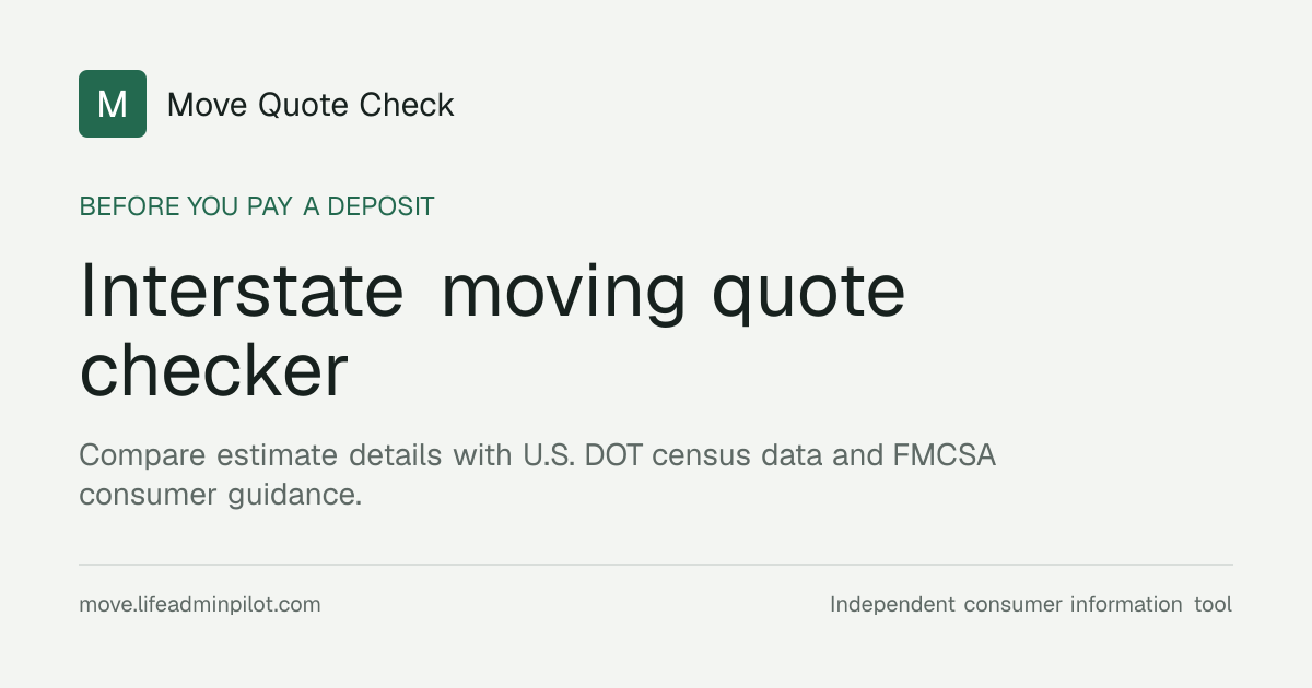 Move Quote Check interface