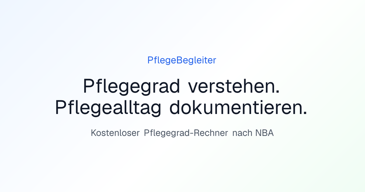 PflegeBegleiter interface